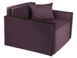 Кресло-кровать Милена с подлокотниками рогожка plum
