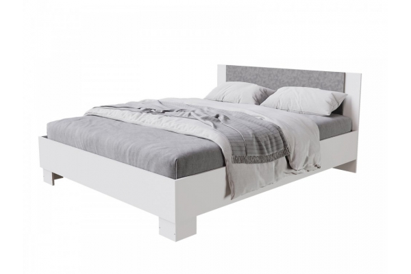 Кровать 1600 Nova Белый-Бетон