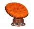 Кресло-качалка Papasan w 23/01 B с подушкой Pecan, ткань Оранжевый