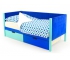 Кровать-тахта мягкая Svogen с ящиками мятно-синий