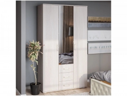 Шкаф 3-х створчатый Белла Ясень белый