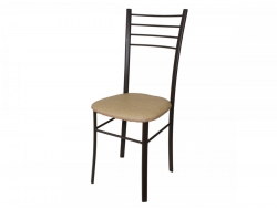 Стул Лайт ДХ-5 на коричневом каркасе цвет бежевый