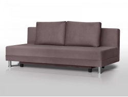 Диван Комфорт Лайт без подлокотников 2 подушки микровелюр коричневый