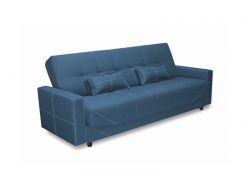 Диван синий Арбат с подлокотниками БД