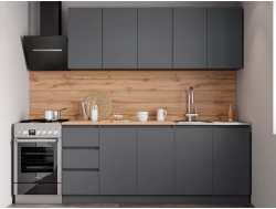 Кухня Мори 2000 мм Графит