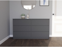 Комод Мори МК 1386 с 6 ящиками Графит