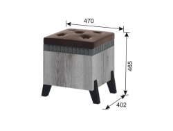 Пуфик с ножками Ольга 3 дуб делано