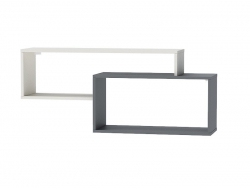 Полка Клео Пл-1 графит, миндаль