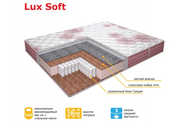 Матрас СонRise Lux Soft СонРайс Люкс Софт 1200*2000