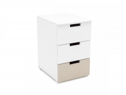 Тумба Svogen с 3-мя ящиками бежево-белый