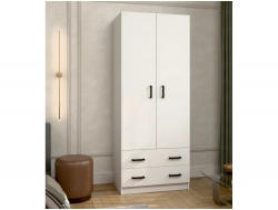 Шкаф 2-хстворчатый с 2-мя ящиками Турин белый